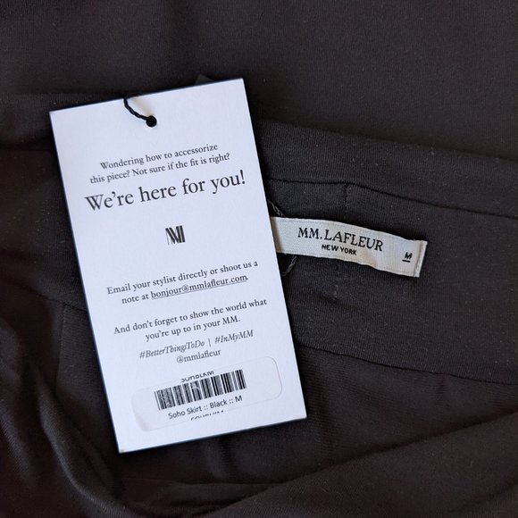 NWT MM Lafleur Soho Skirt in Black - Picture 3 of 6